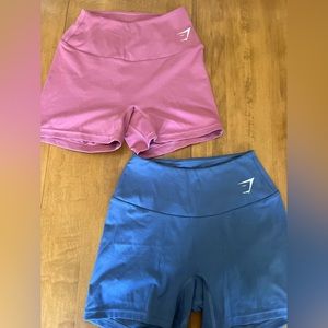 BUNDLE Gymshark Training Shorts in Pink and Blue, both size S